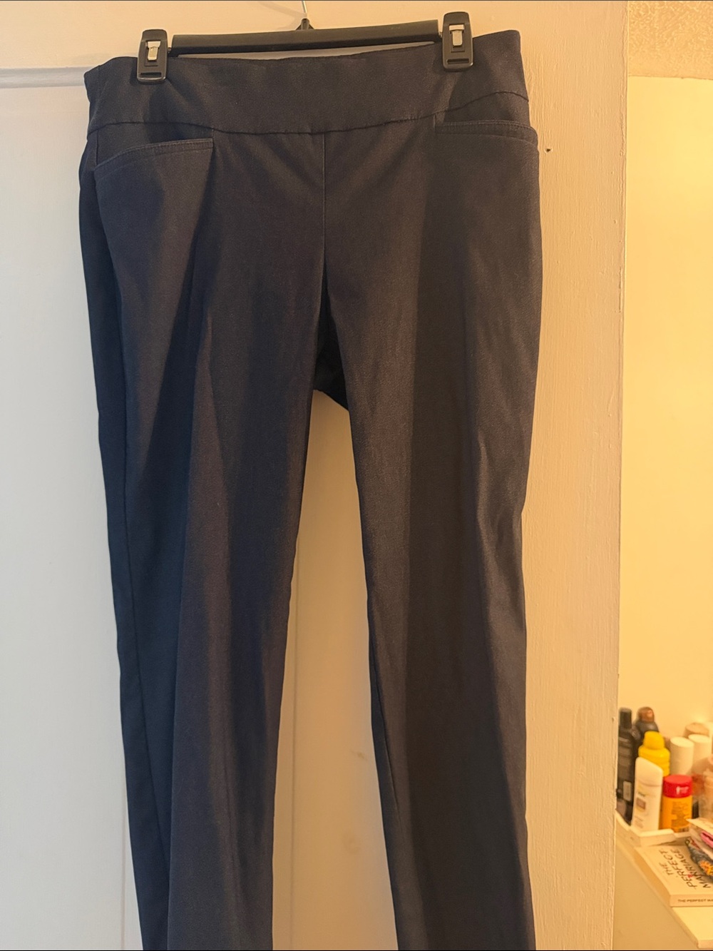 Van Heusep Stretch Extensible Navy Straight-Leg Pants